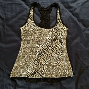 Sexy lace back tank top